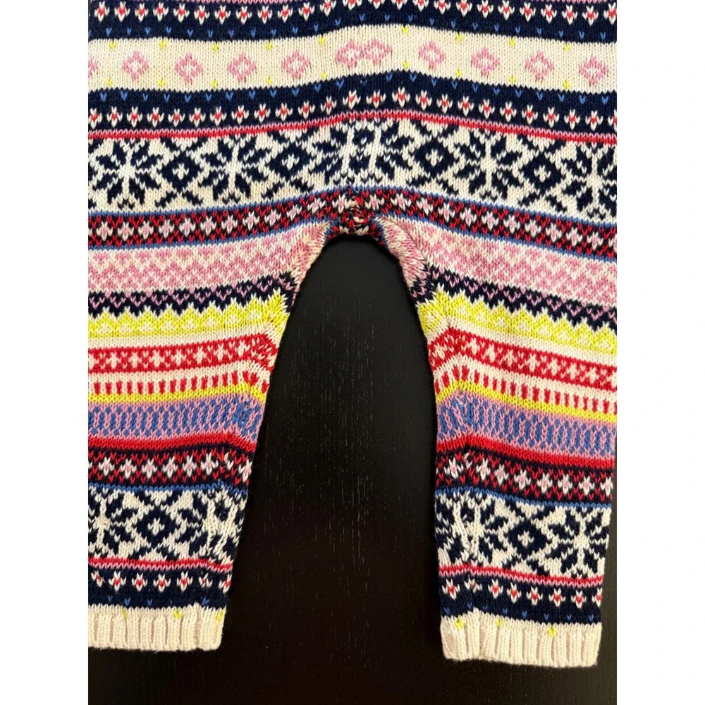 Old Navy Baby Cozy Fair Isle Sweater Leggings 6-12 Month Winter Cotton Knit Pant